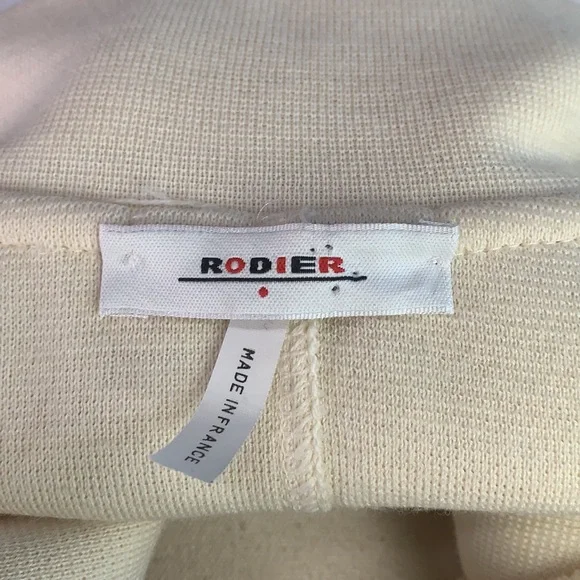Rodier VTG cream knit long with belt jacket - Picture 11 of 11